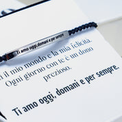 Armband mit Gravur "Ich liebe dich heute, morgen und immer".