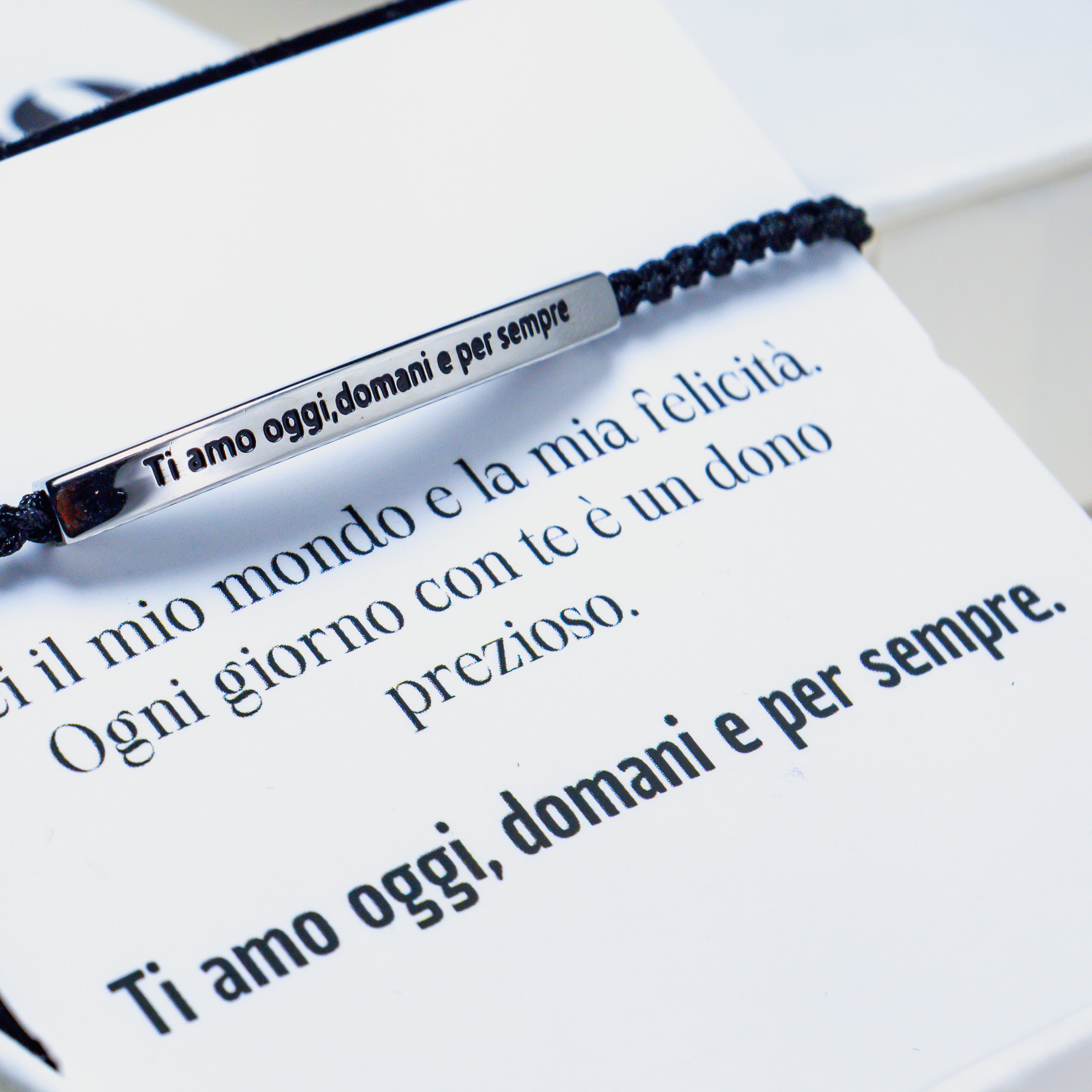 Armband mit Gravur "Ich liebe dich heute, morgen und immer".