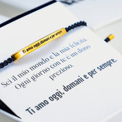 Armband mit Gravur "Ich liebe dich heute, morgen und immer".