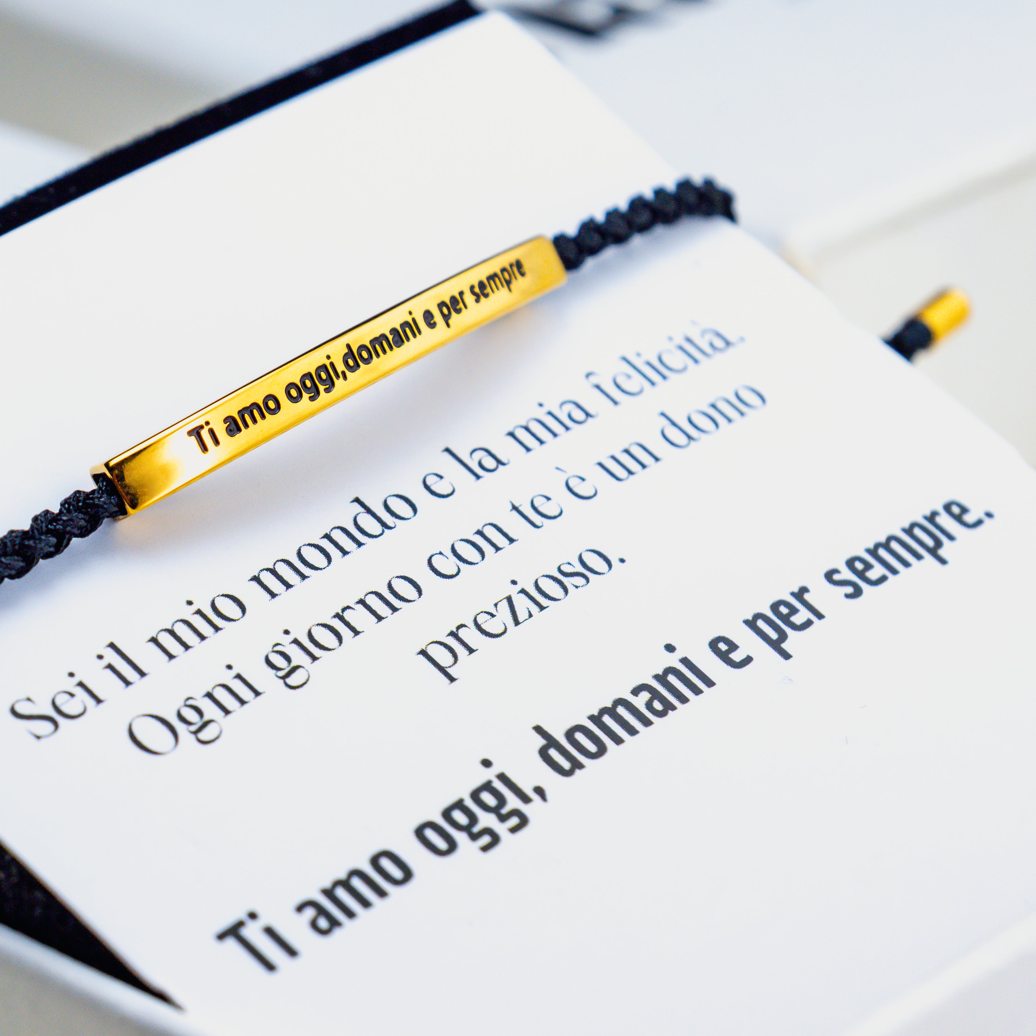 Armband mit Gravur "Ich liebe dich heute, morgen und immer".