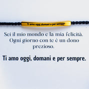 Armband mit Gravur "Ich liebe dich heute, morgen und immer".