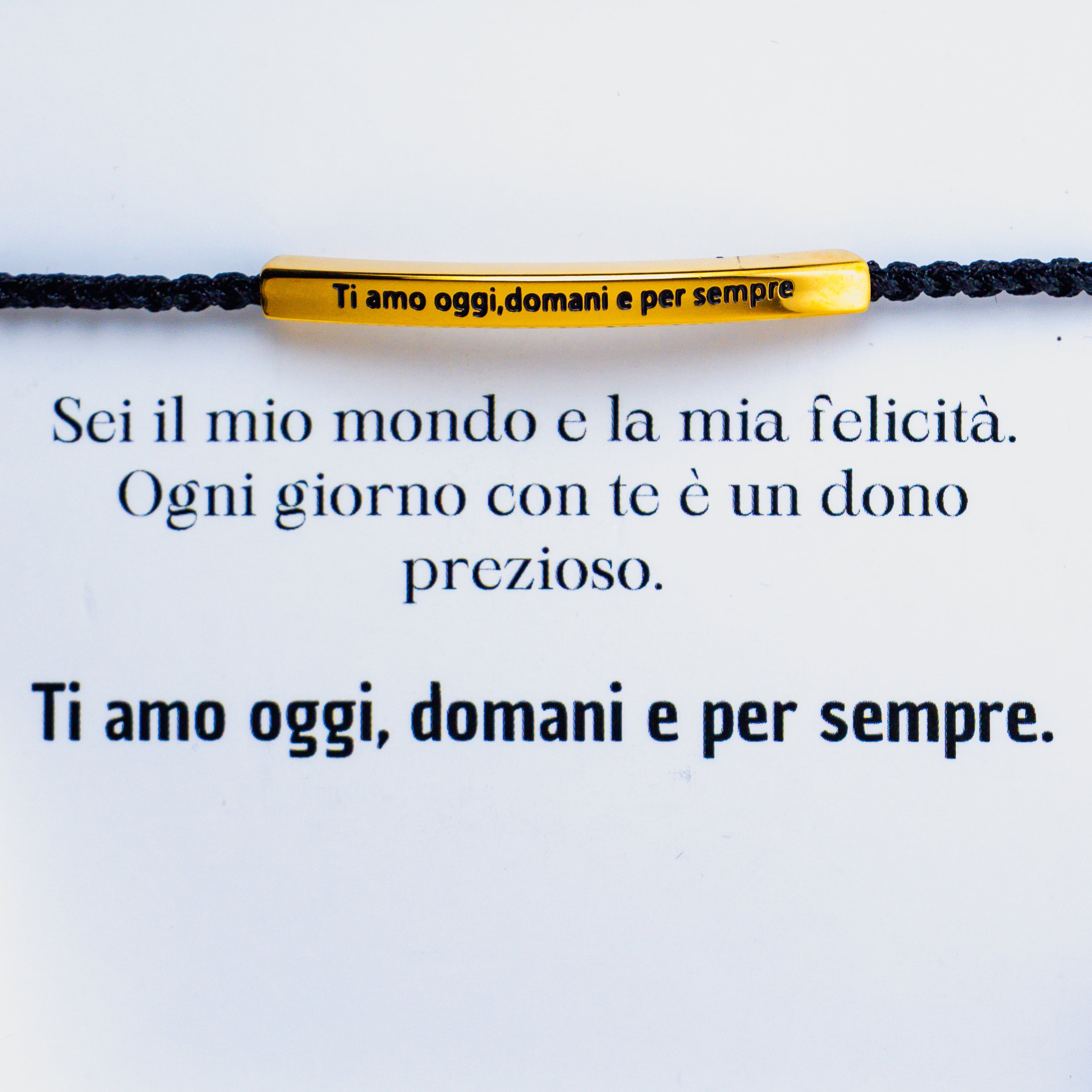 Armband mit Gravur "Ich liebe dich heute, morgen und immer".