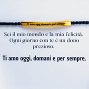 Armband mit Gravur "Ich liebe dich heute, morgen und immer".