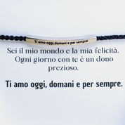 Armband mit Gravur "Ich liebe dich heute, morgen und immer".