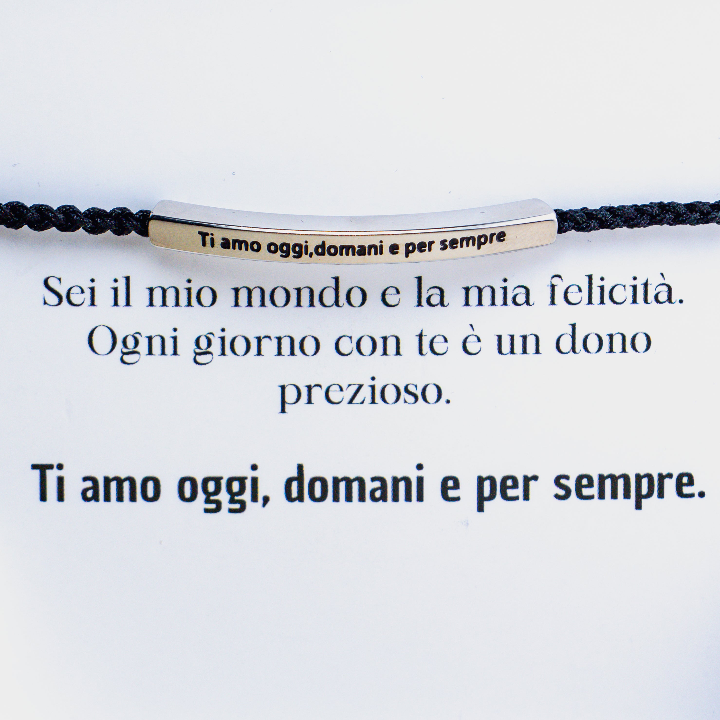 Armband mit Gravur "Ich liebe dich heute, morgen und immer".