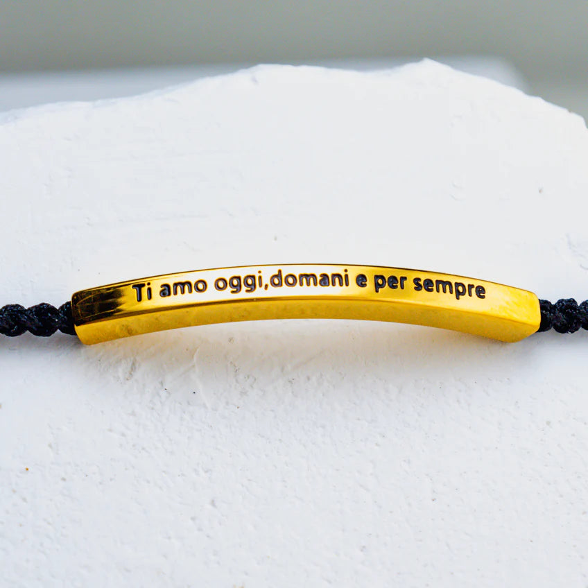 Armband mit Gravur "Ich liebe dich heute, morgen und immer".