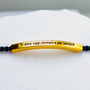Armband mit Gravur "Ich liebe dich heute, morgen und immer".