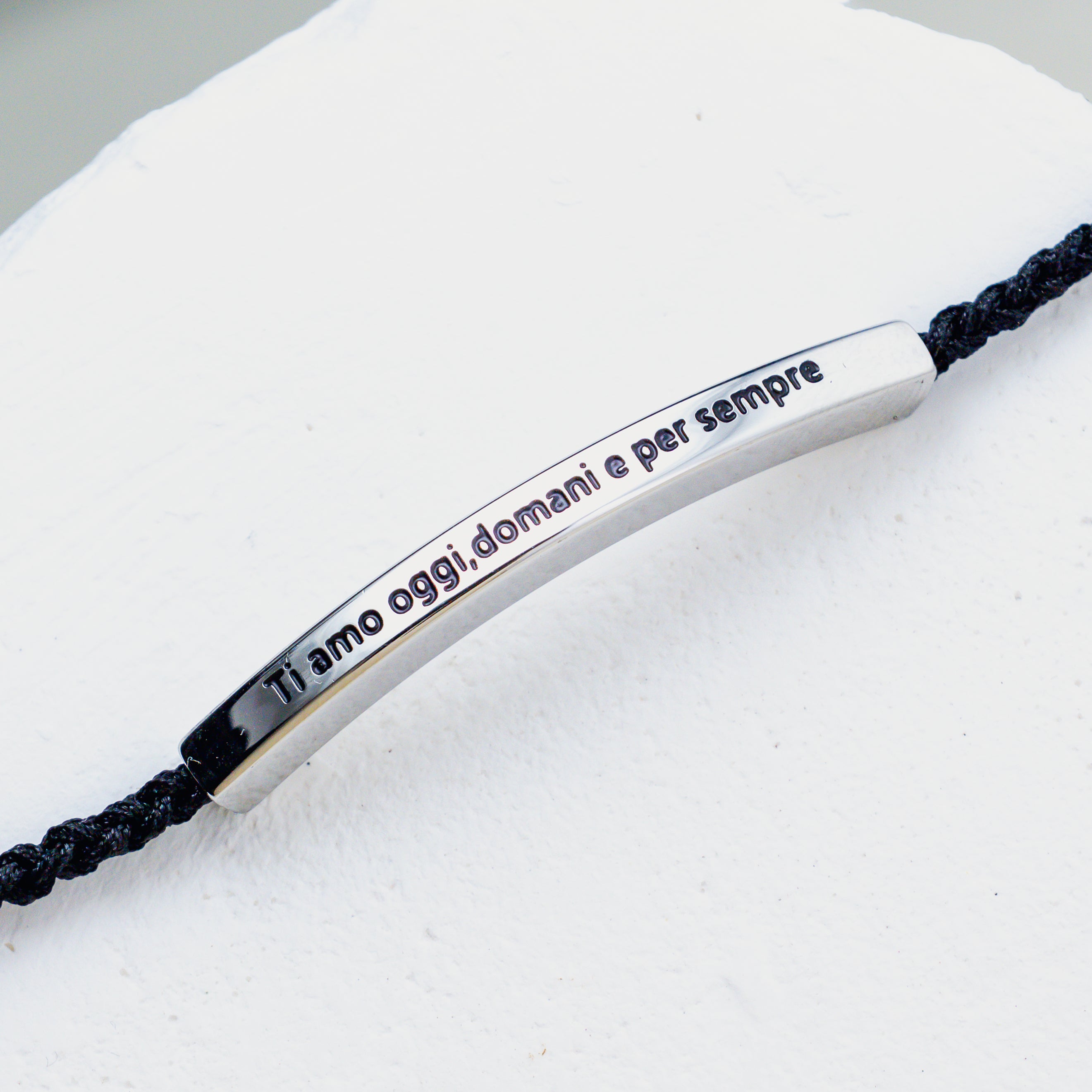 Armband mit Gravur "Ich liebe dich heute, morgen und immer".