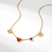 COLLANA CON INIZIALE A FORMA DI CUORE