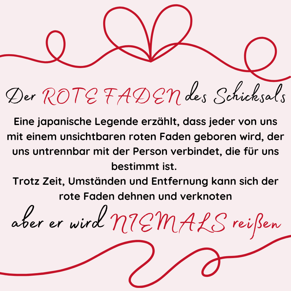 BESONDERE WIDMUNG LEGENDE ROTER FADEN DES SCHICKSALS